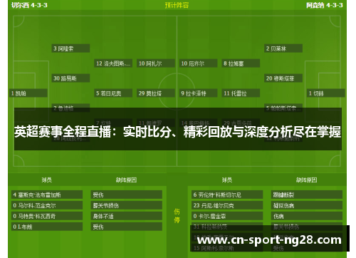 英超赛事全程直播:实时比分、精彩回放与深度分析尽在掌握 英超赛事全程直播:实时比分、精彩回放与深度分析尽在掌握
