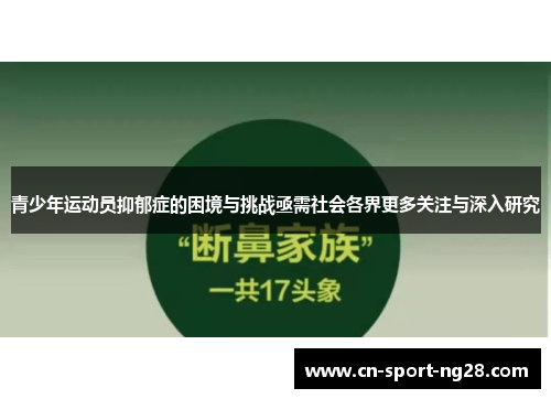 青少年运动员抑郁症的困境与挑战亟需社会各界更多关注与深入研究